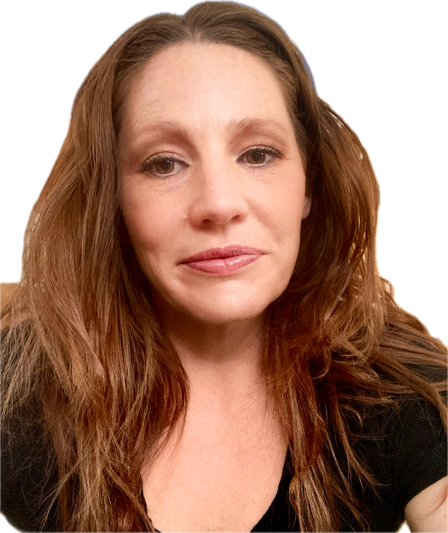 Photo of Kat on a colorful background